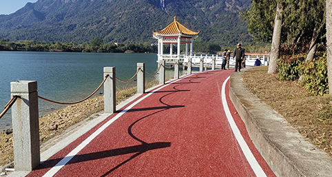 增城區(qū)派潭鎮(zhèn)白水寨紅色透水混凝土項(xiàng)目