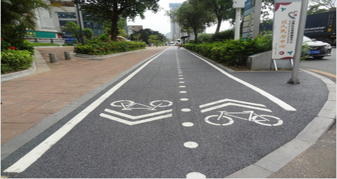 深圳鹽田海濱棧道協(xié)和路冷拌透水瀝青